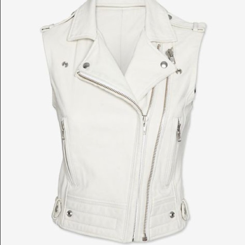 Iro Suga Lamb leather leather moto vest